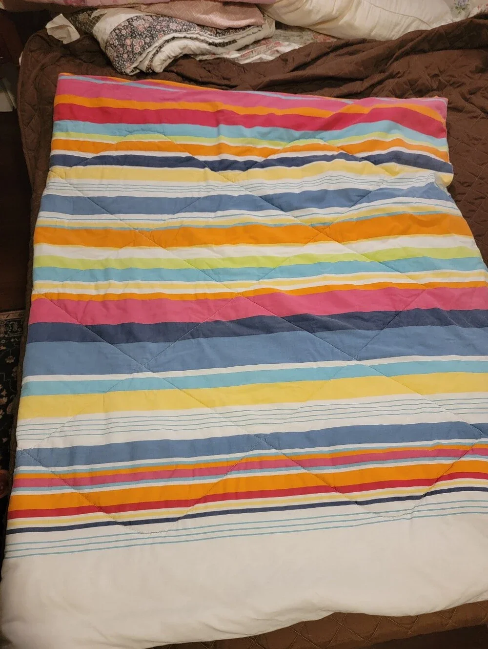 Multi-Color Striped Comforter - Bright Stripe Bedding